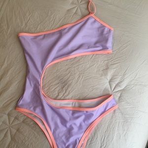 Open side one piece swimsuit